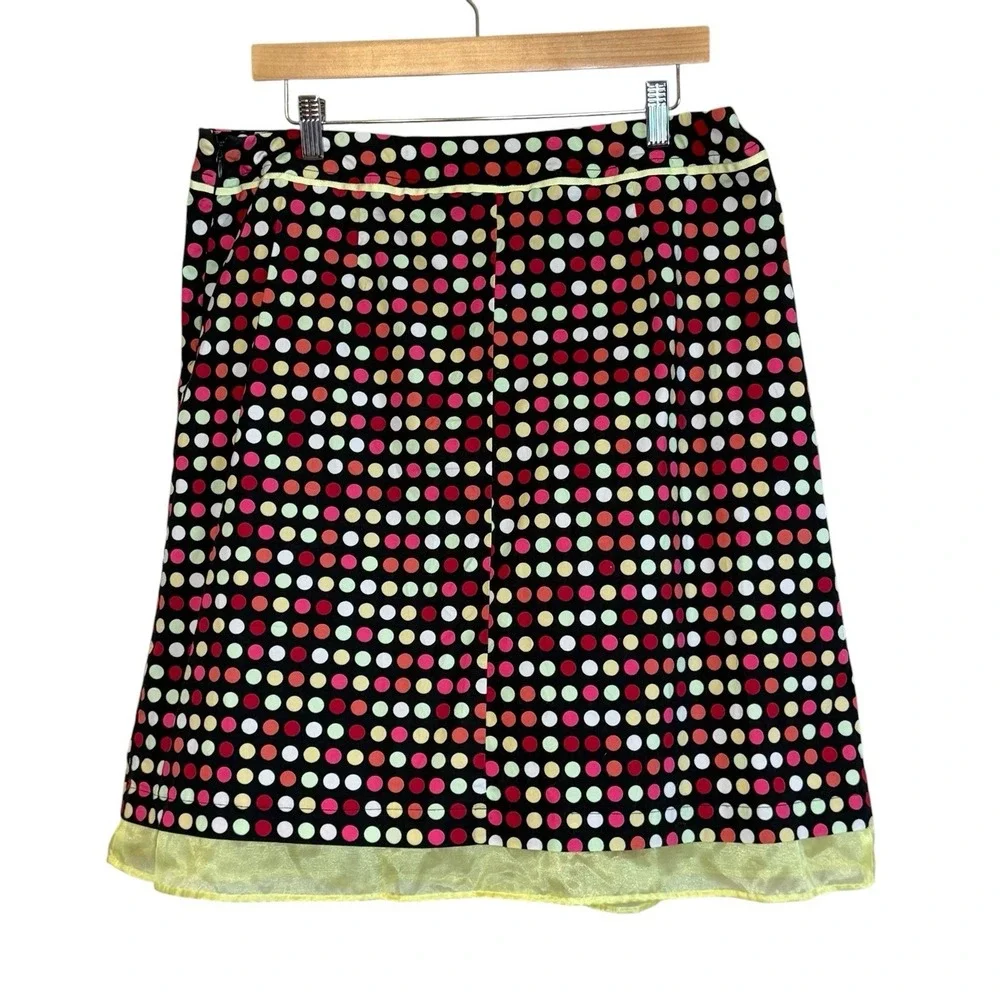 Vtg Requirements Y2K 90s‎ Polka Dot Skirt Size 16 Colorful Dopamine Statement
